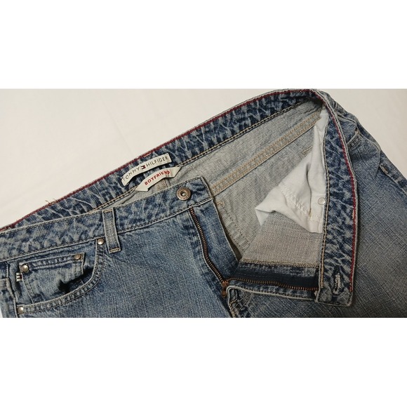 Vtg Tommy Hilfiger Women's High-Rise Boyfreind-fit Jeans 34 X 31 Light Wash - Picture 5 of 8